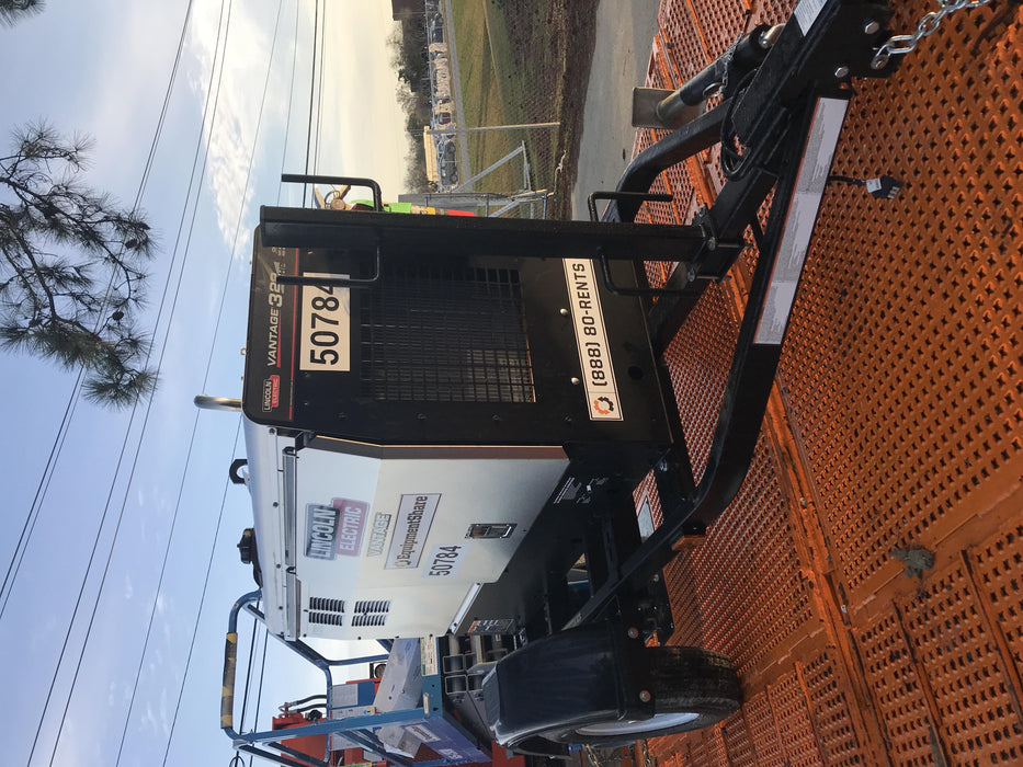 2019 Lincoln Electric Vantage 322 Welder Ready-Pak 3, Two wheel trailer, Fender and Light kit, Cable Rack