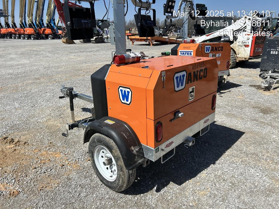 2025 Wanco WLTT-4MM4K Diesel, Mitsubishi L2E, 9.0HP @1800 rpm, Deep Sea Controller, Shore Power Plug, Auto Start, (4) 350W LED Floodlights, 4kW Generator, 60 Gal Fuel Tank, 2" Ball, T3