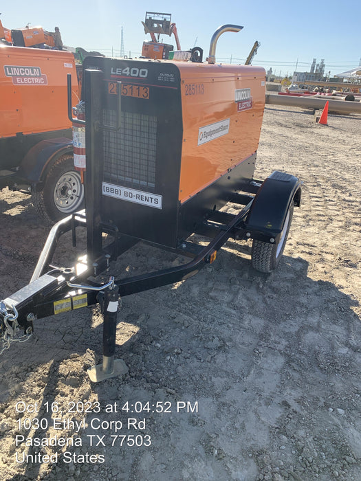 2022 Lincoln Electric LE400 Kubota V1505, Trlr, Cable Rack, Light Kit, ES Decals, T3