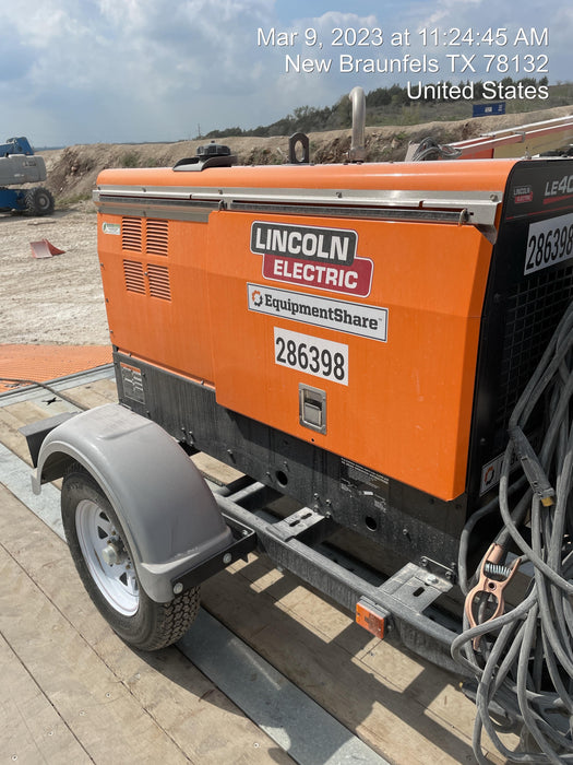 2022 Lincoln Electric LE400 Kubota V1505, Trlr, Cable Rack, Light Kit, ES Decals, T3