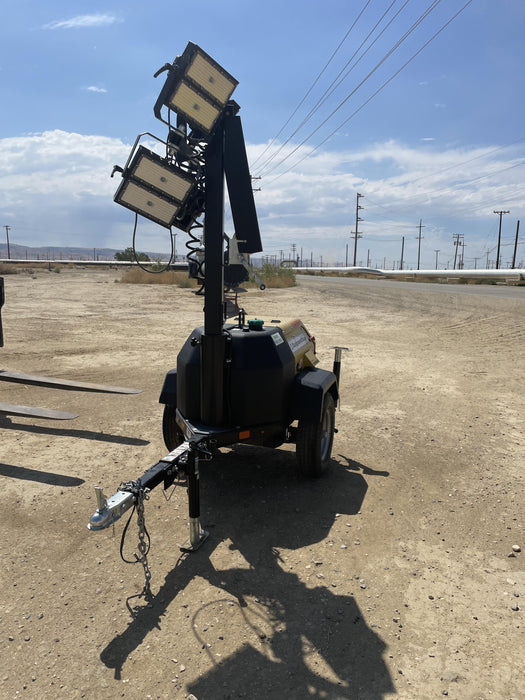 2022 Allmand NLV3GR (4) LED Light Fixture 350W, 23' Vertical Mast, 3kW Prime, Towable, ES Decals, T3