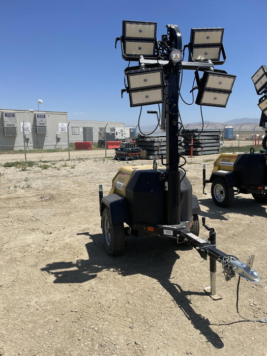 2022 Allmand NLV3GR (4) LED Light Fixture 350W, 23' Vertical Mast, 3kW Prime, Towable, ES Decals, T3