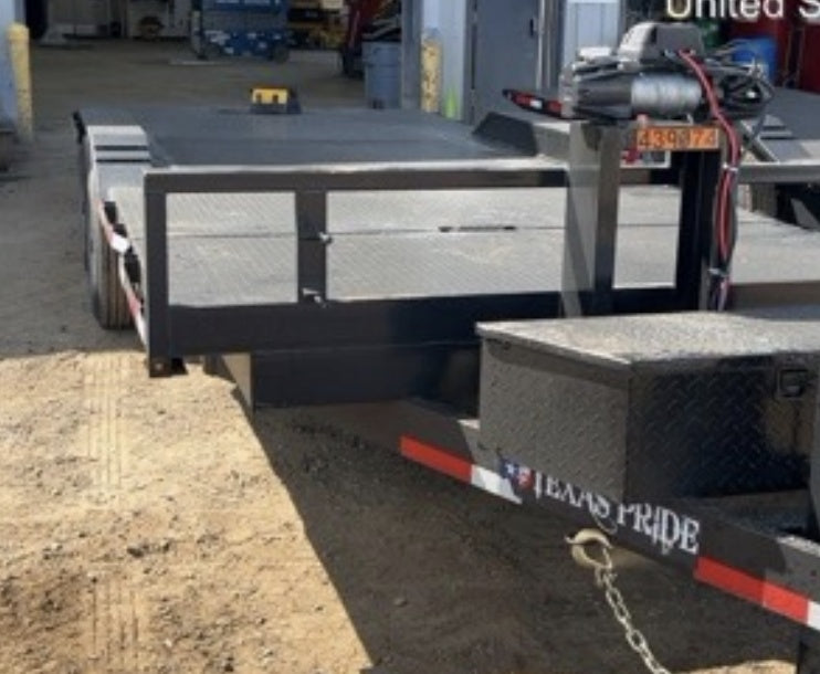 2024 TEXAS PRIDE TRAILERS 21' Lowboy Gravity Tilt Bed 14K Bumper Pull Trailer