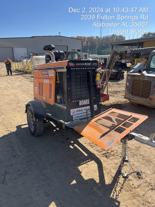 2021 Lincoln Electric Vantage 549X Ready Pak 3, ORANGE (includes trailer, cable rack, fender light kit)