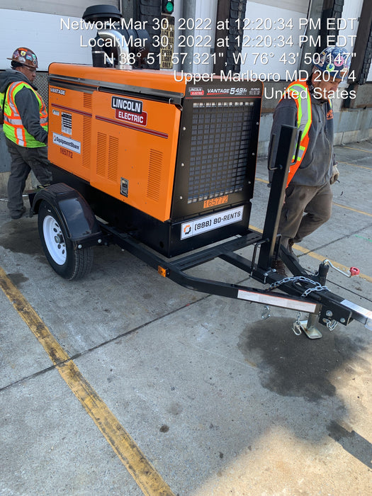 2021 Lincoln Electric Vantage 549X Ready Pak 3, ORANGE (includes trailer, cable rack, fender light kit)