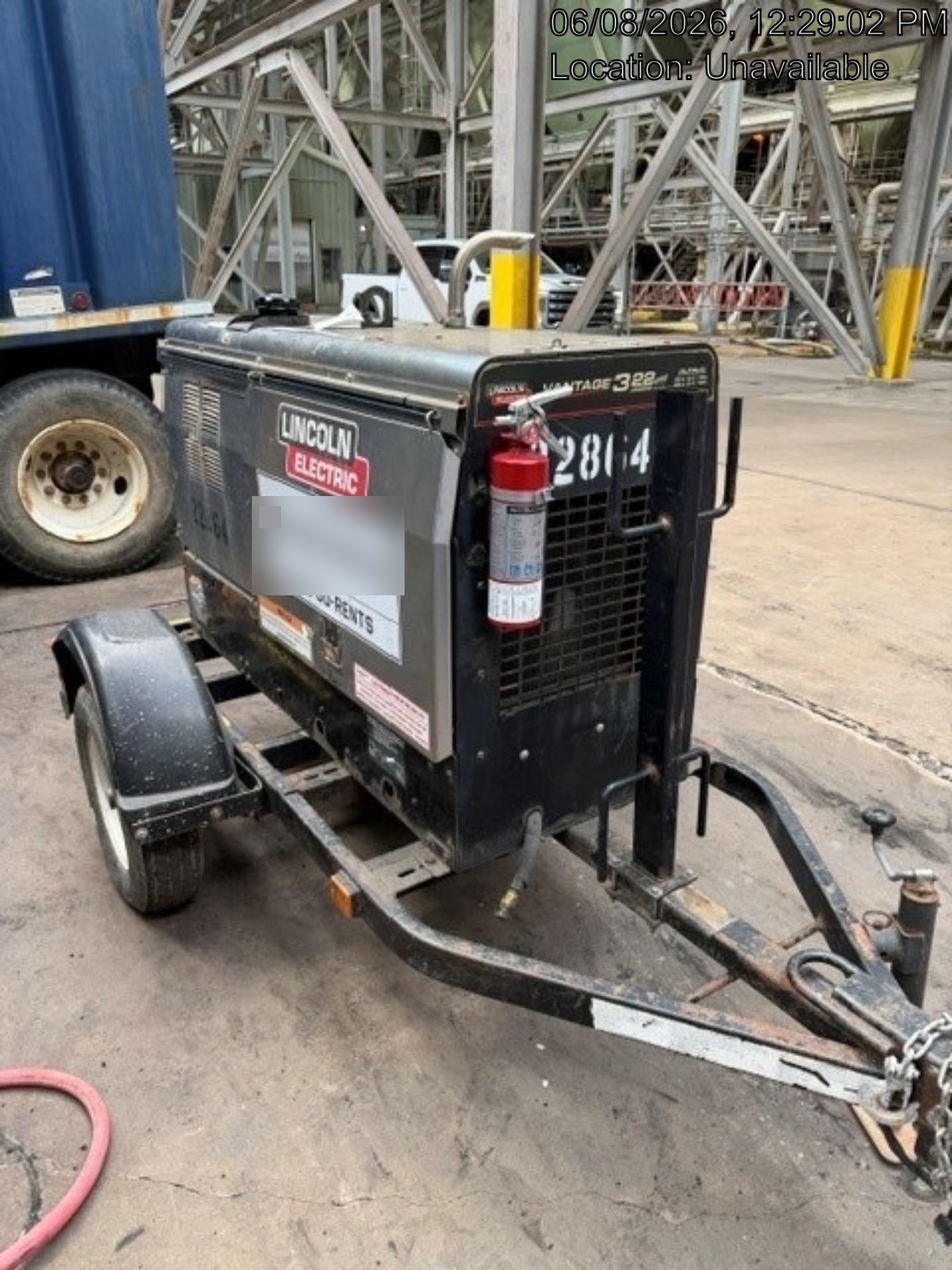 2019 Lincoln Electric Vantage 322 Lincoln Vantage 322 Welder w/Trailer, Light Kit, Cable Rack