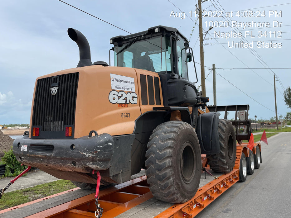 2018 Case 621G CLOSED CAB, 1 FUNCTION, JRB 416 STYLE HYD COUPLER