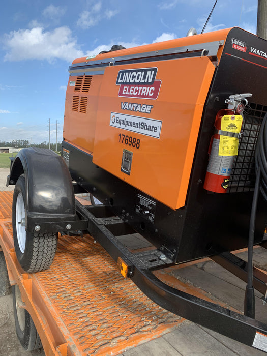 2021 Lincoln Electric Vantage 322 Vantage 322 Ready Pak 3 w/ Decals, ORANGE (includes trailer, cable rack, fender light kit) NO Telematics