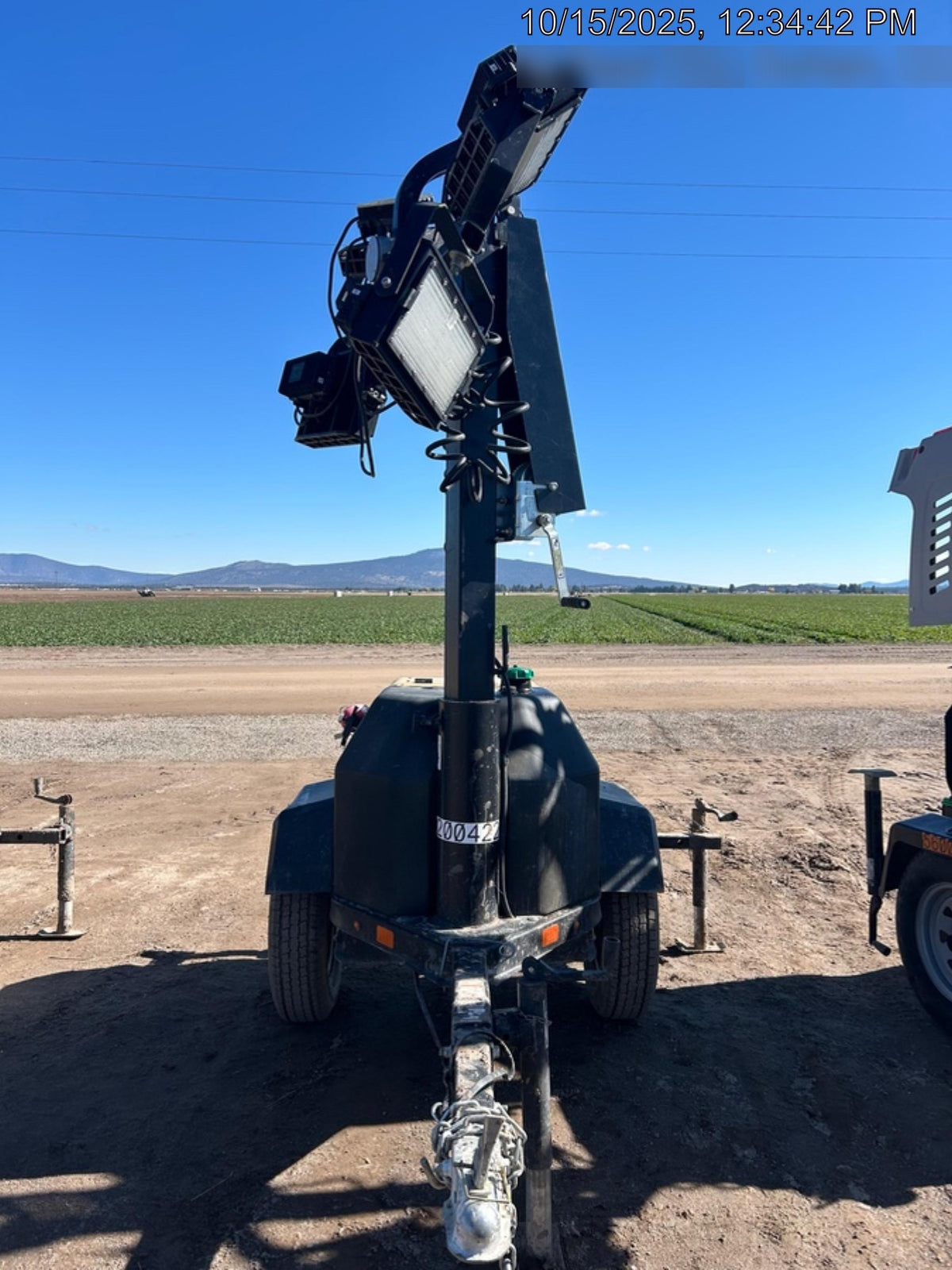 2022 Allmand NLV3GR (4) LED Light Fixture 350W, 23' Vertical Mast, 3kW Prime, Towable, Deep Sea L401, Leveling Jacks, Yanmar T4F 5.8hp