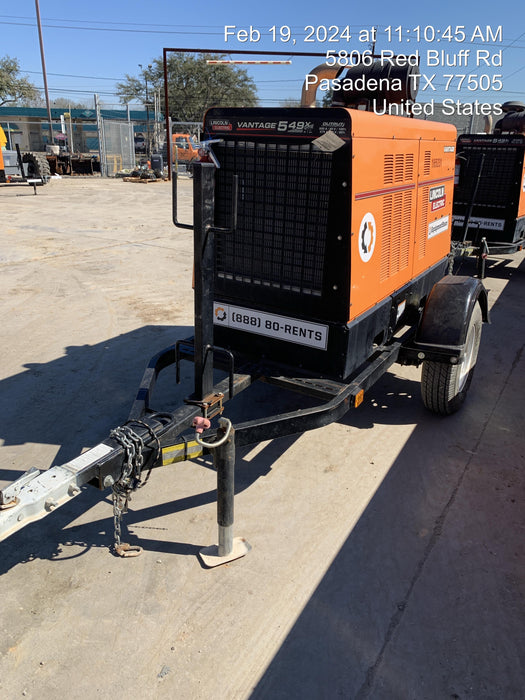 2021 Lincoln Electric Vantage 549X Ready Pak 3, ORANGE (includes trailer, cable rack, fender light kit)