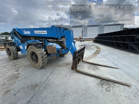 2018 Genie GTH-1056 Genie GTH-1056 w/ROPS, Work Lights, Solid Tires, RH Cab Mesh, Beacon, 60" Carriage and Forks