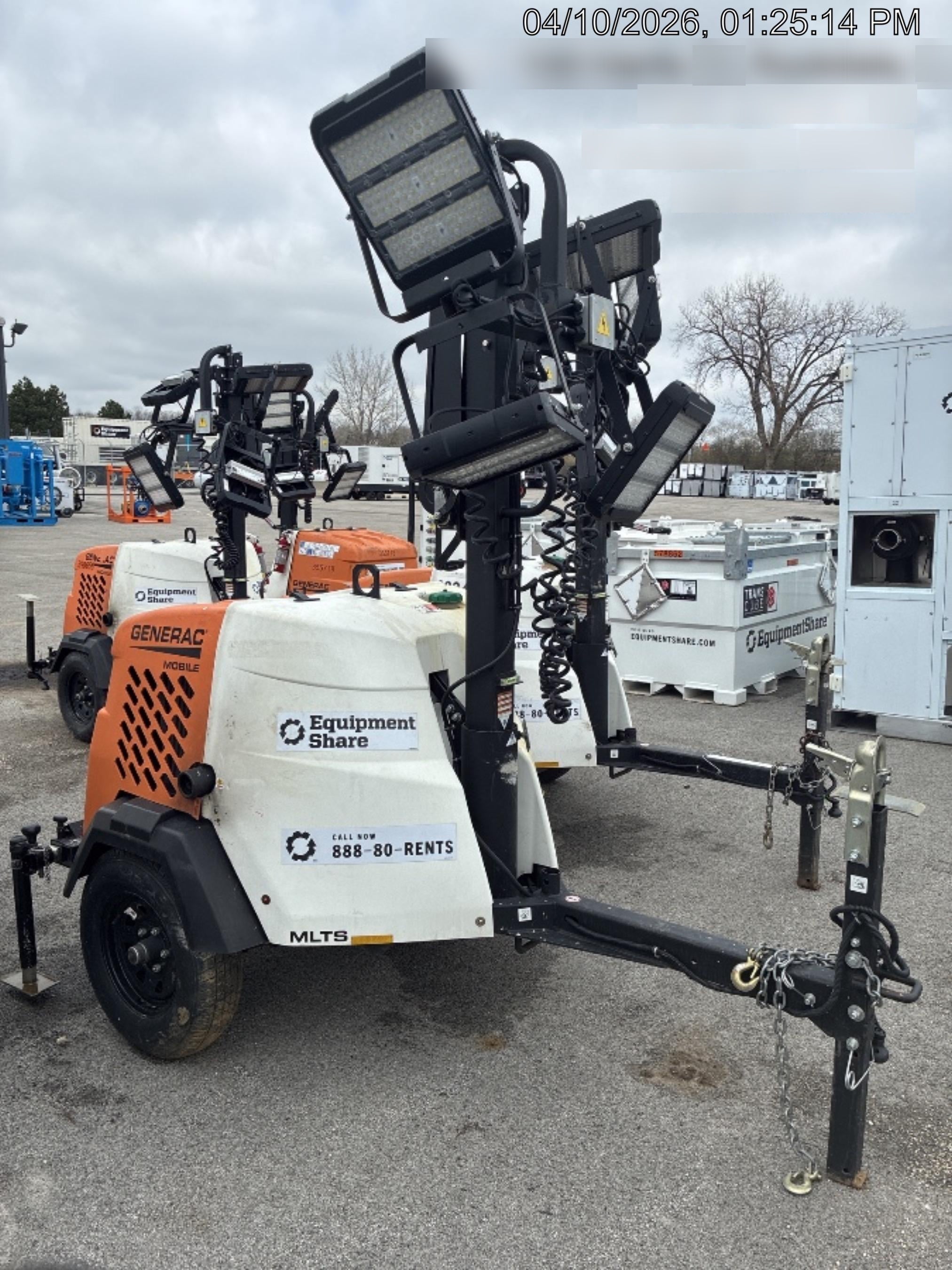 2024 Generac MLT2 Diesel, Flex Switch 120V Input, Powerzone Controller, 
(4) 320W LED Lights, 4kW Generator, 39.9 Gal Fuel Tank, 2" Ball, T3
