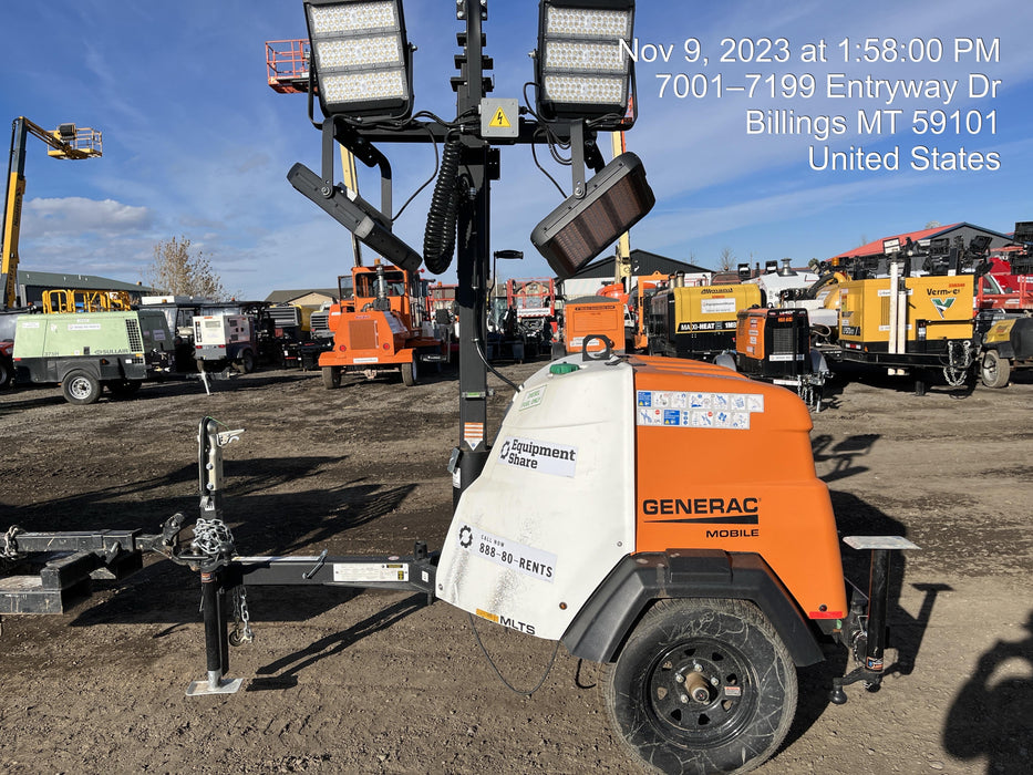 2023 Generac MLT2 Diesel, Flex Switch 120V Input, Powerzone Controller, (4) 320W LED Lights, 4kW Generator, 39.9 Gal Fuel Tank, 2" Ball, T3