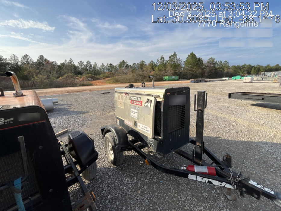 2019 Lincoln Electric Vantage 322 Lincoln Vantage 322 Welder w/Trailer, Light Kit, Cable Rack