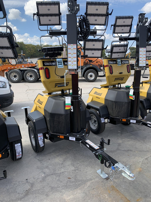 2022 Allmand NLV3GR (4) LED Light Fixture 350W, 23' Vertical Mast, 3kW Prime, Towable, ES Decals, T3