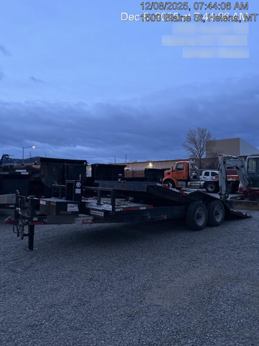 2024 TEXAS PRIDE TRAILERS 21' Lowboy Gravity Tilt Bed 14K Bumper Pull Trailer