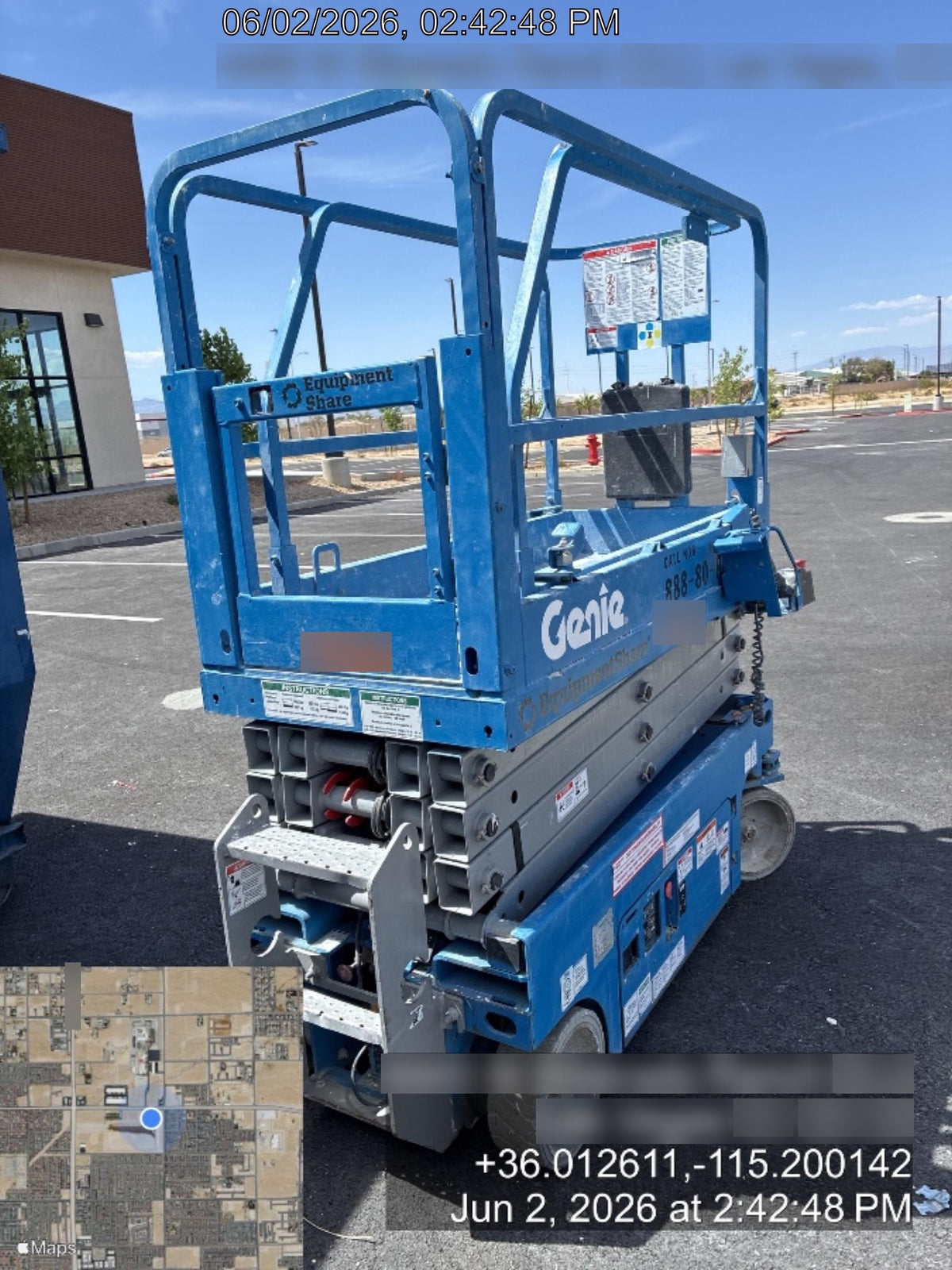 2019 Genie GS-1930 Half Height Swing Gate, 800W Inverter