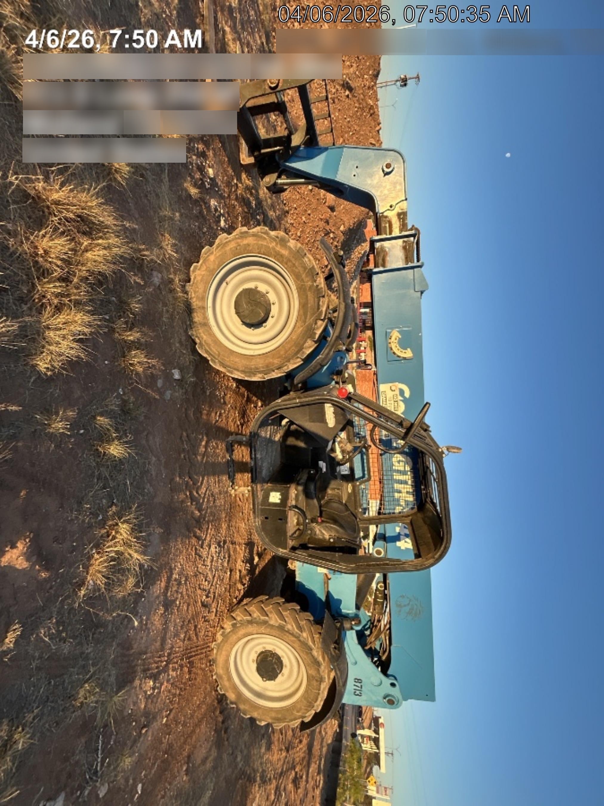 2018 Genie GTH-844 Genie GTH-844D w/Open ROPS, FF Tires, Work Light/Beacon, 60" Carriage and Forks