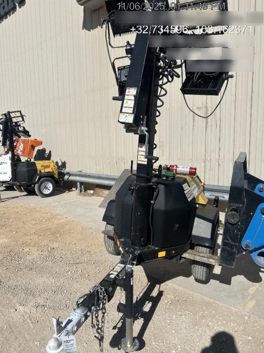 2022 Allmand NLV3GR (4) LED Light Fixture 350W, 23' Vertical Mast, 3kW Prime, Towable, Deep Sea L401, Leveling Jacks, Yanmar T4F 5.8hp