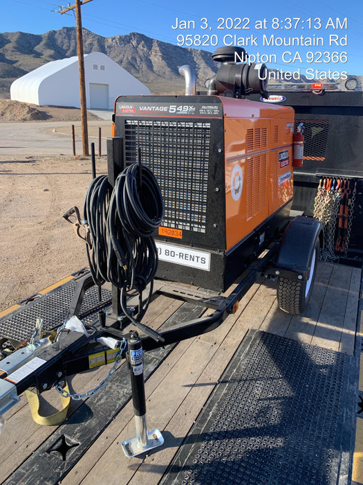2021 Lincoln Electric Vantage 549X Ready Pak 3, ORANGE (includes trailer, cable rack, fender light kit)