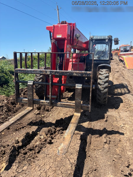 2019 Manitou MTA8044 74hp T4F, Cab/Heat/Air, Cab and Boom LED work lights, Auxiliary Hydraulics, Solid Tires, Amber strobe, Lift Hook 66" Carriage, 60" Forks