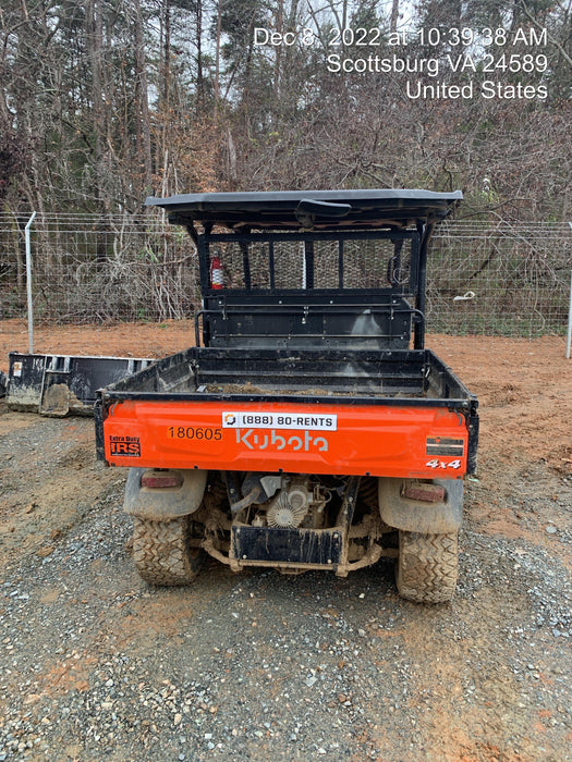2021 Kubota RTV-X1140W-H Plastic Canopy, Windshield Acrylic Clear, LED Strobe Light, Wire Harness Kit, Back up Alarm