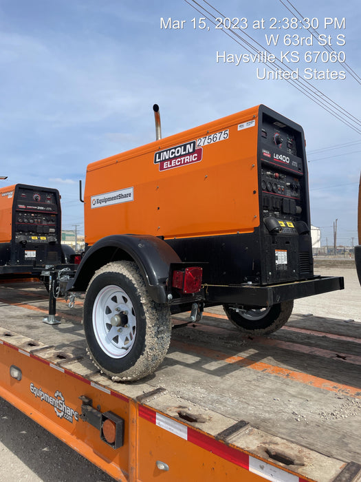 2022 Lincoln Electric LE400 Kubota V1505, Trlr, Cable Rack, Light Kit, ES Decals, T3