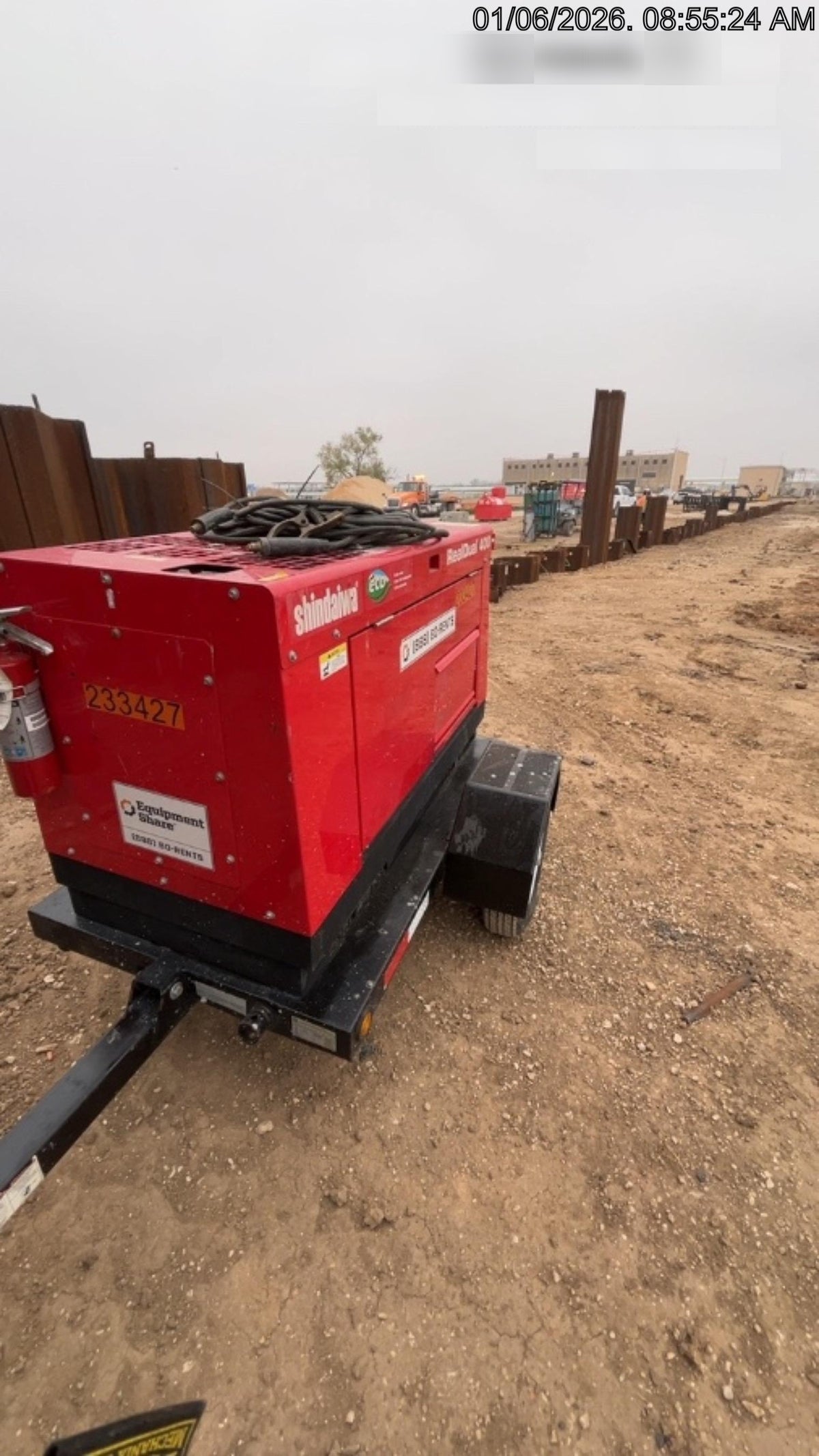 2022 Shindaiwa DGW400MDL Kubota D902 Engine, 23 HP, Dual Op Welder, Wire, Arc, Droop Stick, Tig, and CC Stick Functionality, Simulphase, 3 Phase and 1 Phase Gen Output, Single Axle NB Trlr, Slr Trckl Chrg 12V 12W, Fire Ext