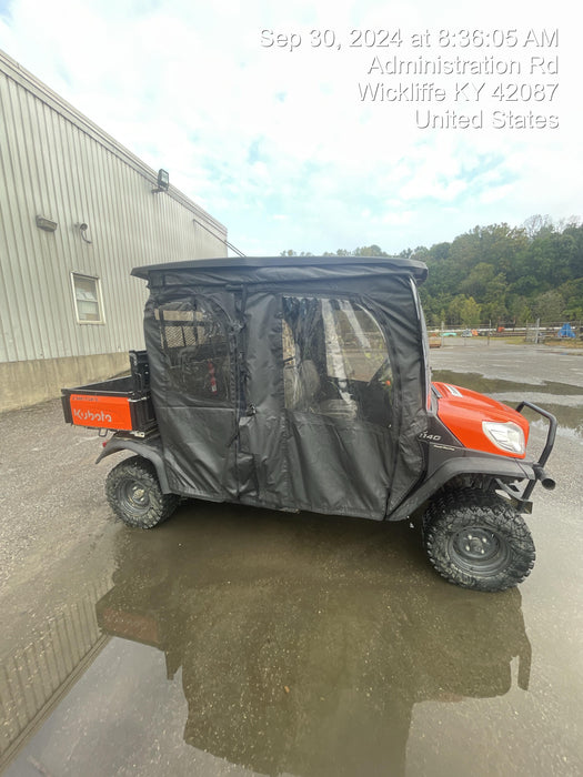 2022 Kubota RTV-X1140W-H Plastic Canopy, Windshield Acrylic Clear, LED Strobe Light, Wire Harness Kit, Back up Alarm