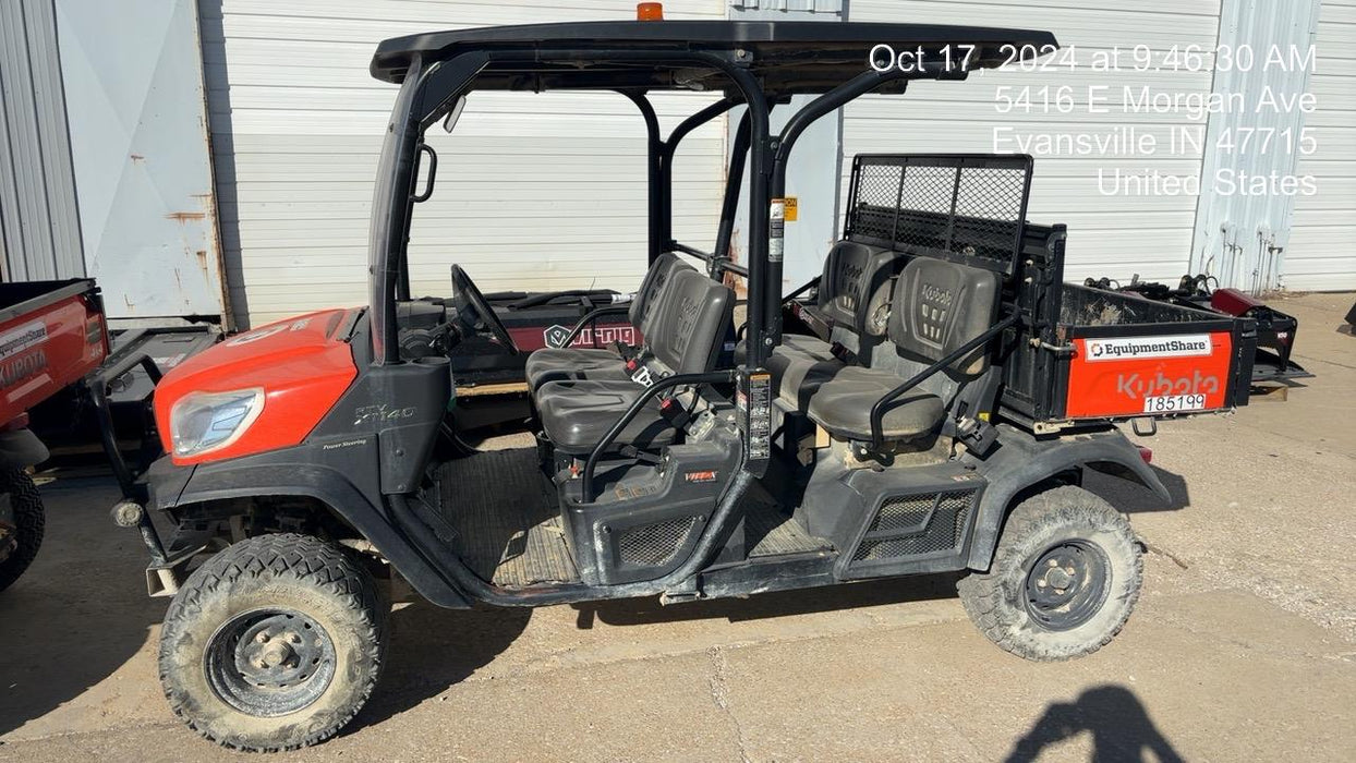 2022 Kubota RTV-X1140W-H Plastic Canopy, Windshield Acrylic Clear, LED Strobe Light, Wire Harness Kit, Back up Alarm