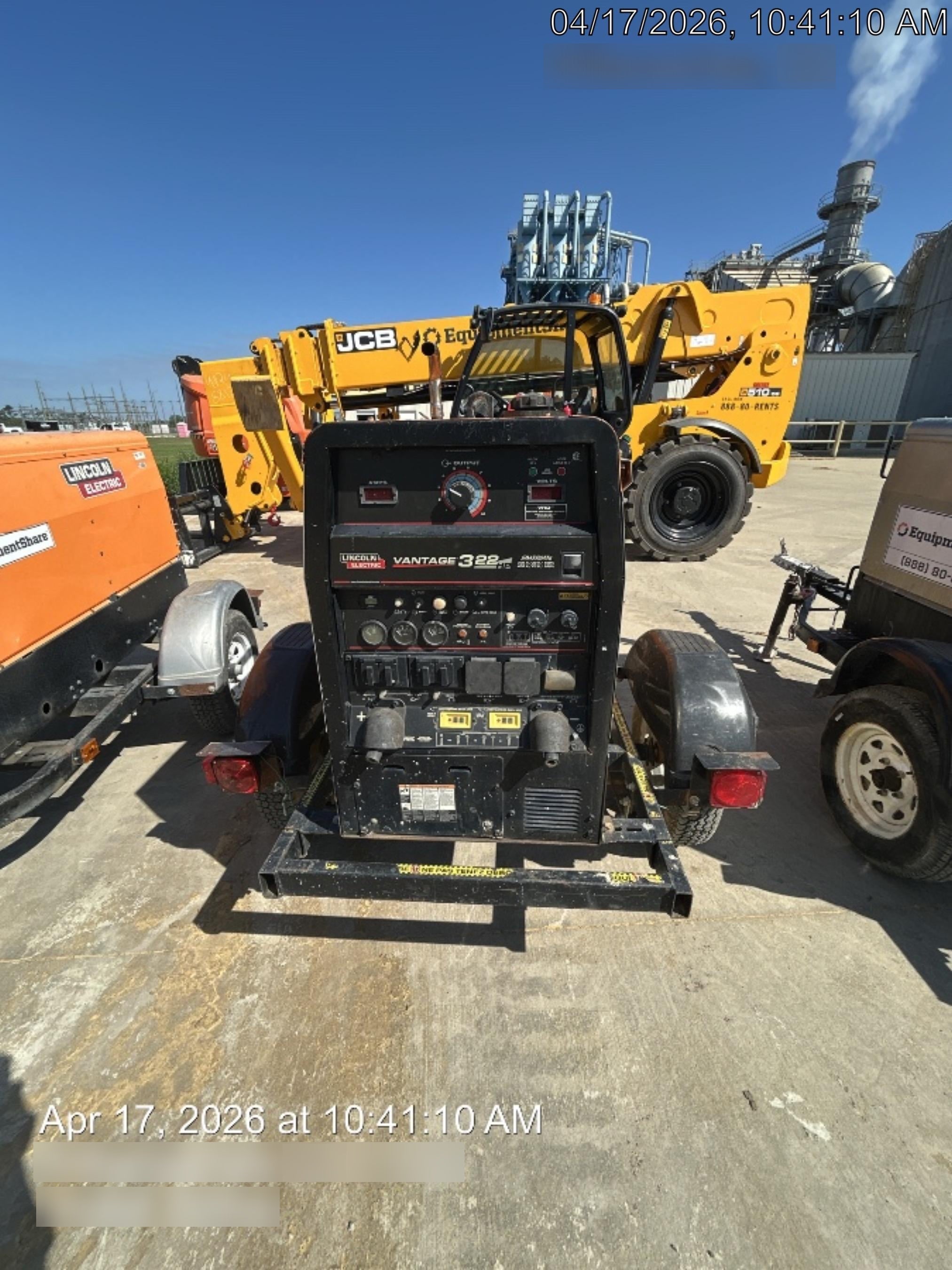 2021 Lincoln Electric Vantage 322 Vantage 322 Ready Pak 3 w/ Decals, ORANGE (includes trailer, cable rack, fender light kit) NO Telematics