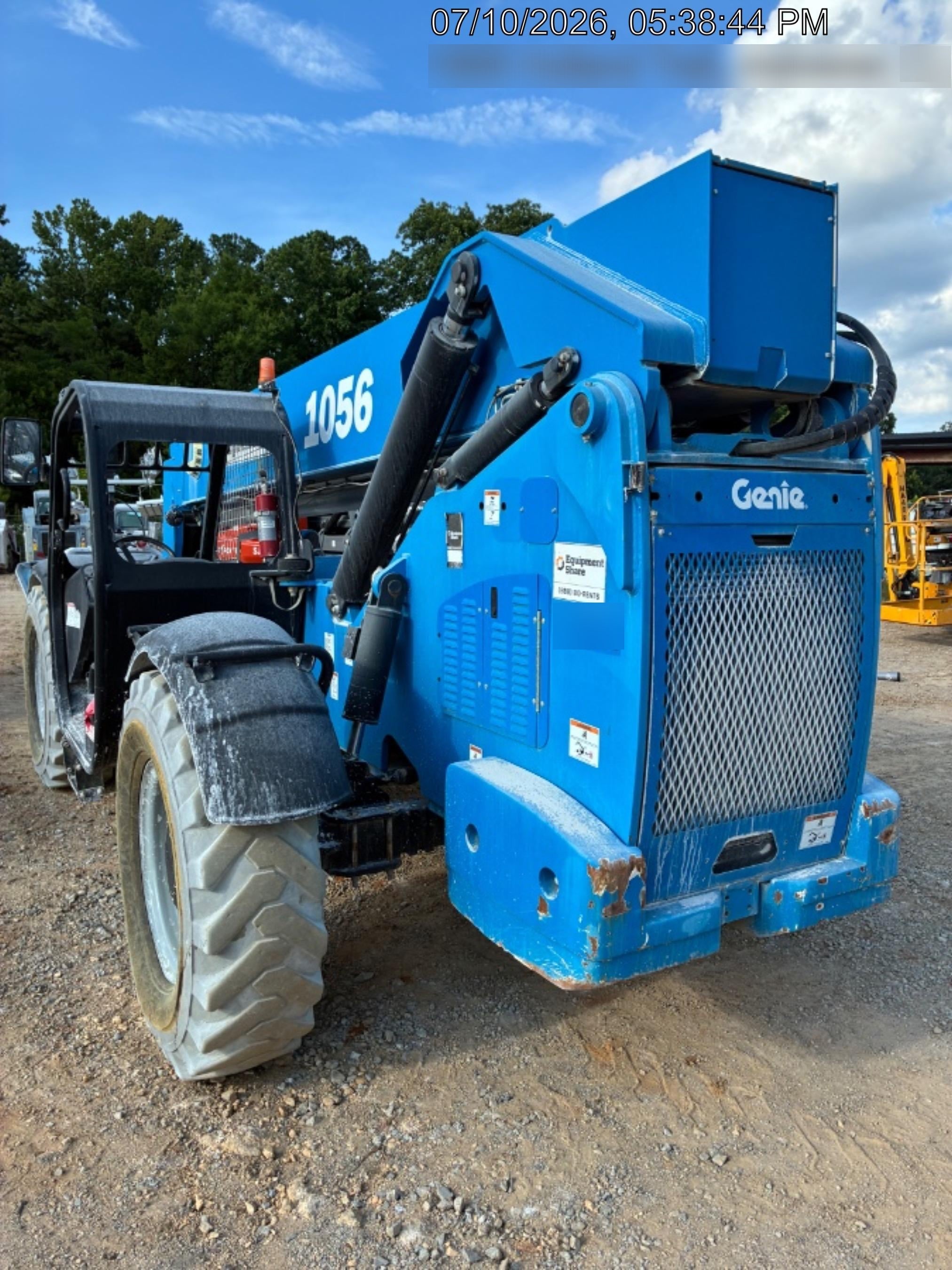 2018 Genie GTH-1056 Genie GTH-1056 w/ROPS, Work Lights, Solid Tires, RH Cab Mesh, Beacon, 60" Carriage and Forks