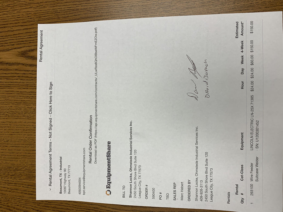 2020 LINCOLN ELECTRIC LN-25X