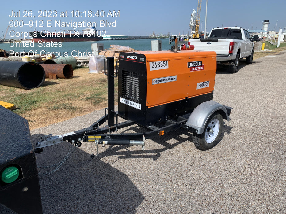 2022 Lincoln Electric LE400 Kubota V1505, Trlr, Cable Rack, Light Kit, ES Decals, T3