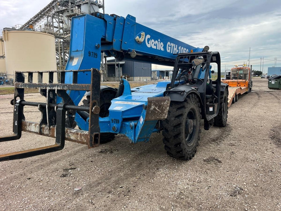 2018 Genie GTH-1056 Genie GTH-1056 w/Open ROPS, Solid Tires, Work Light/Beacon, 60" Carriage and Forks
