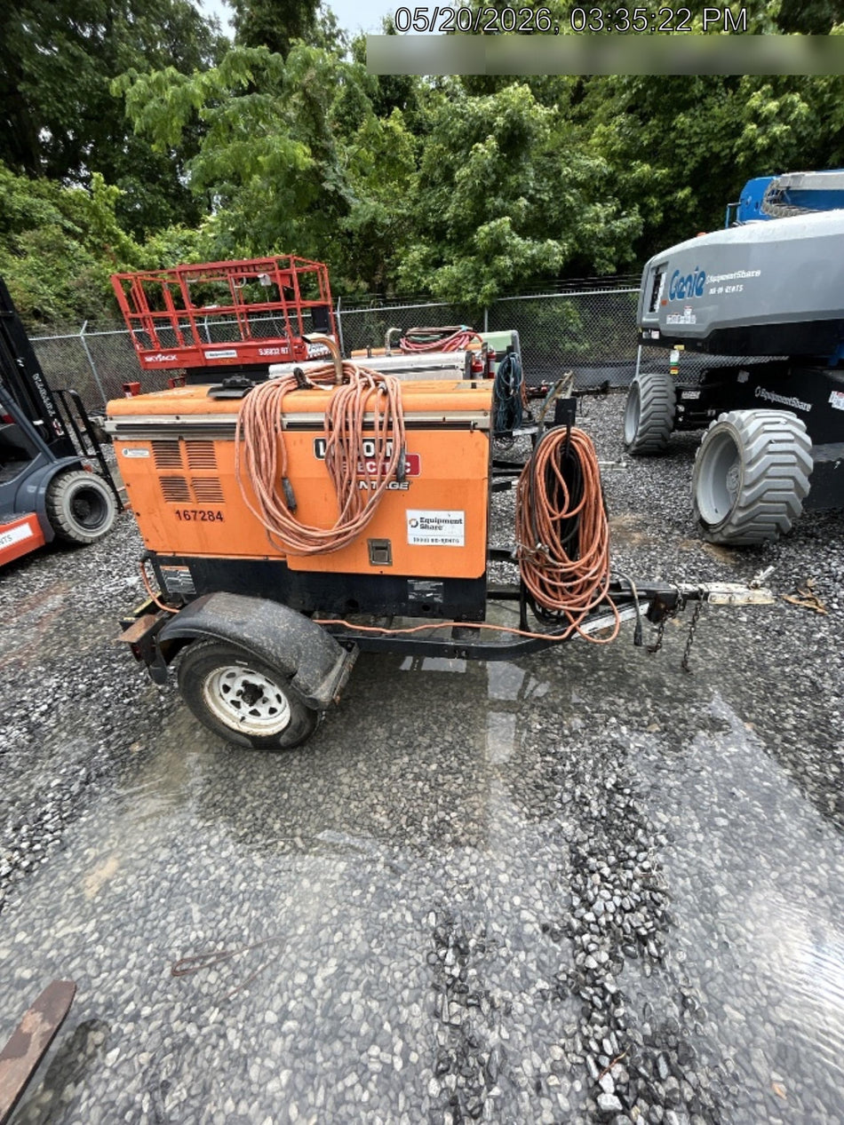 2021 Lincoln Electric Vantage 322 Vantage 322 Ready Pak 3 w/ Decals, ORANGE (includes trailer, cable rack, fender light kit) NO Telematics