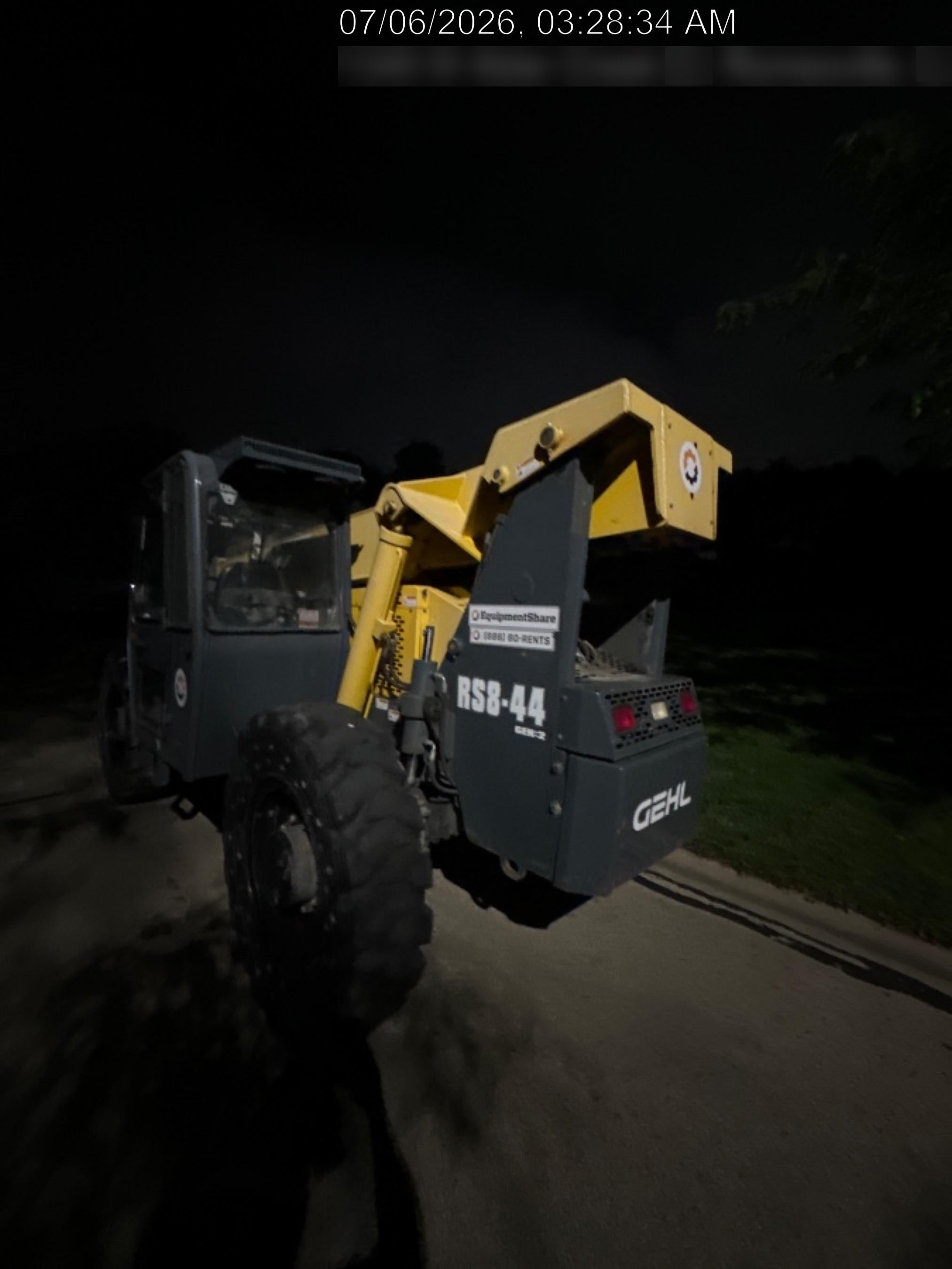 2016 Gehl RS8-44 Standard Rental Specs