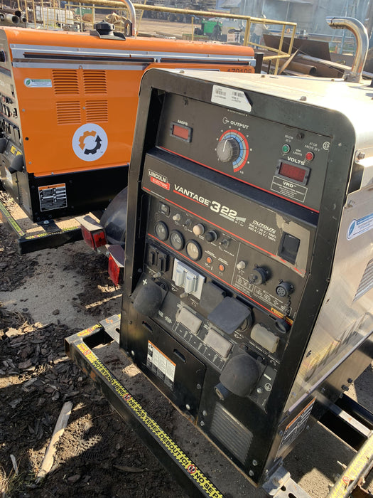 2021 Lincoln Electric Vantage 322 Vantage 322 Ready Pak 3 w/ Decals, ORANGE (includes trailer, cable rack, fender light kit) NO Telematics