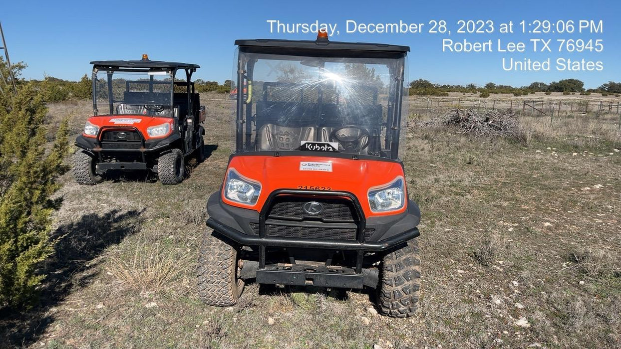 2022 Kubota RTV-X1140W-H Plastic Canopy, Windshield Acrylic Clear, LED Strobe Light, Wire Harness Kit, Back up Alarm