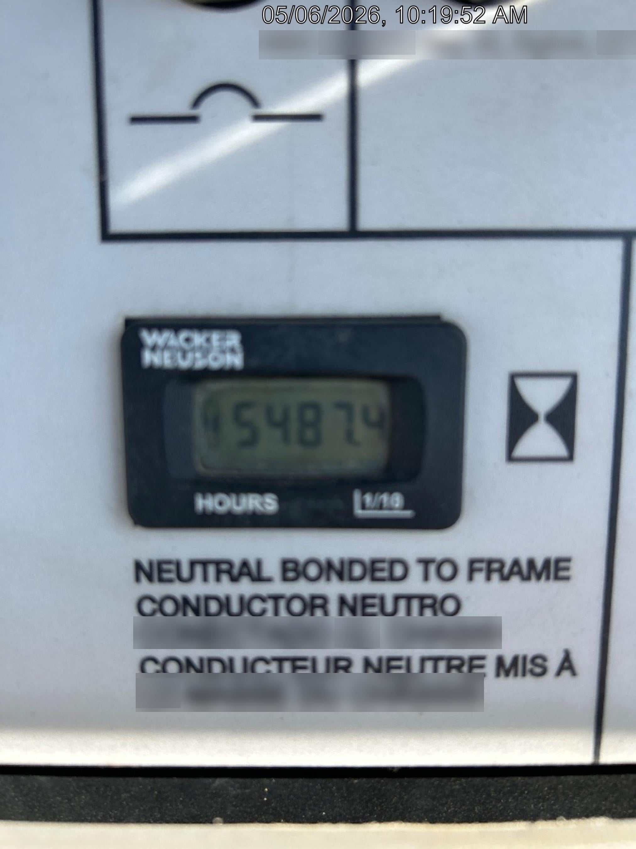 Wacker Neuson LTV6K-MH Power mast, 1100W MH, Fuel Sensors, Wiring Harness