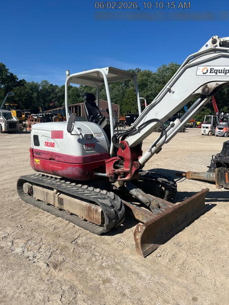 2019 Takeuchi TB260 Takeuchi TB260 Canopy w/Rubber Tracks, Auxiliary Hydraulics, Standard Blade, Manual QC