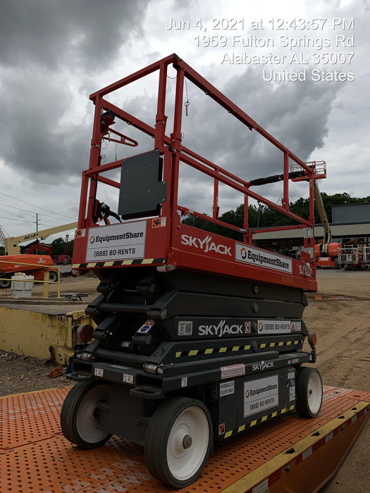 2020 Skyjack SJIII-3226 Solid NM Tires, Half height spring hinged entry gate, Dual Beacons