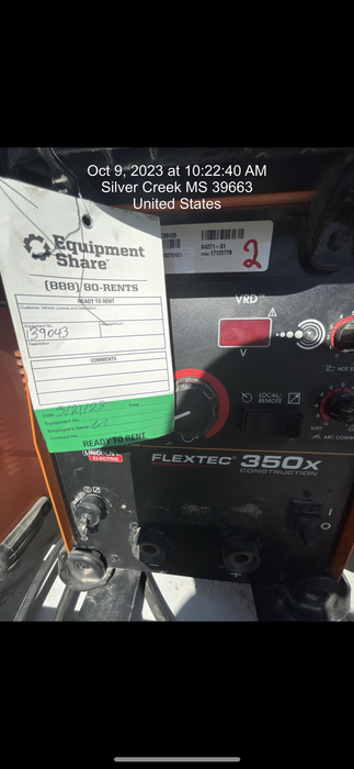 2021 LINCOLN ELECTRIC FLEXTEC 350X