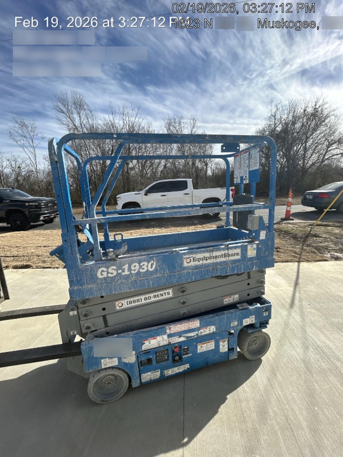 2019 Genie GS-1930 Fixed Rails with Chain Entry