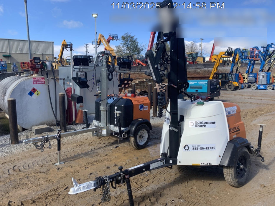 2023 Generac MLT2 Diesel, Flex Switch 120V Input, Powerzone Controller, (4) 320W LED Lights, 4kW Generator, 39.9 Gal Fuel Tank, 2" Ball, T3