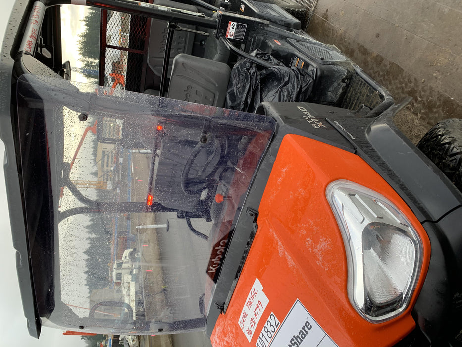 Kubota RTV-X1140W-H 4WD, LED Strobe, Windshield Acrylic Clear, Plastic Canopy, Wire Harness Kit, Backup Alarm