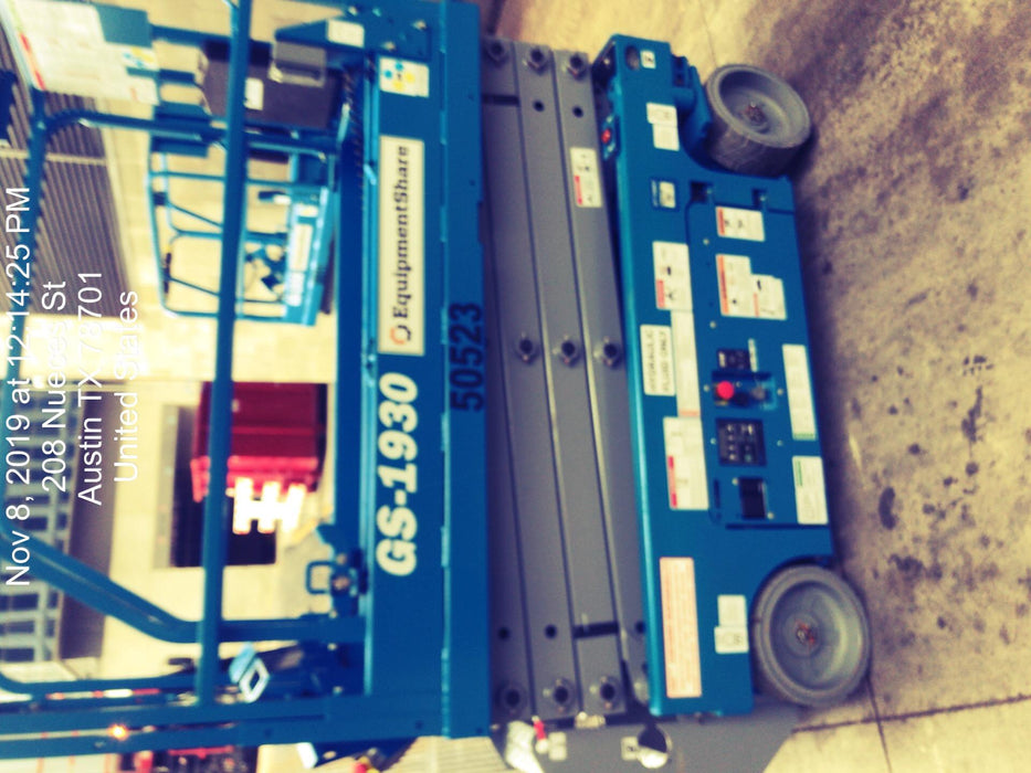 2019 Genie GS-1930 Fixed Rails with Chain Entry