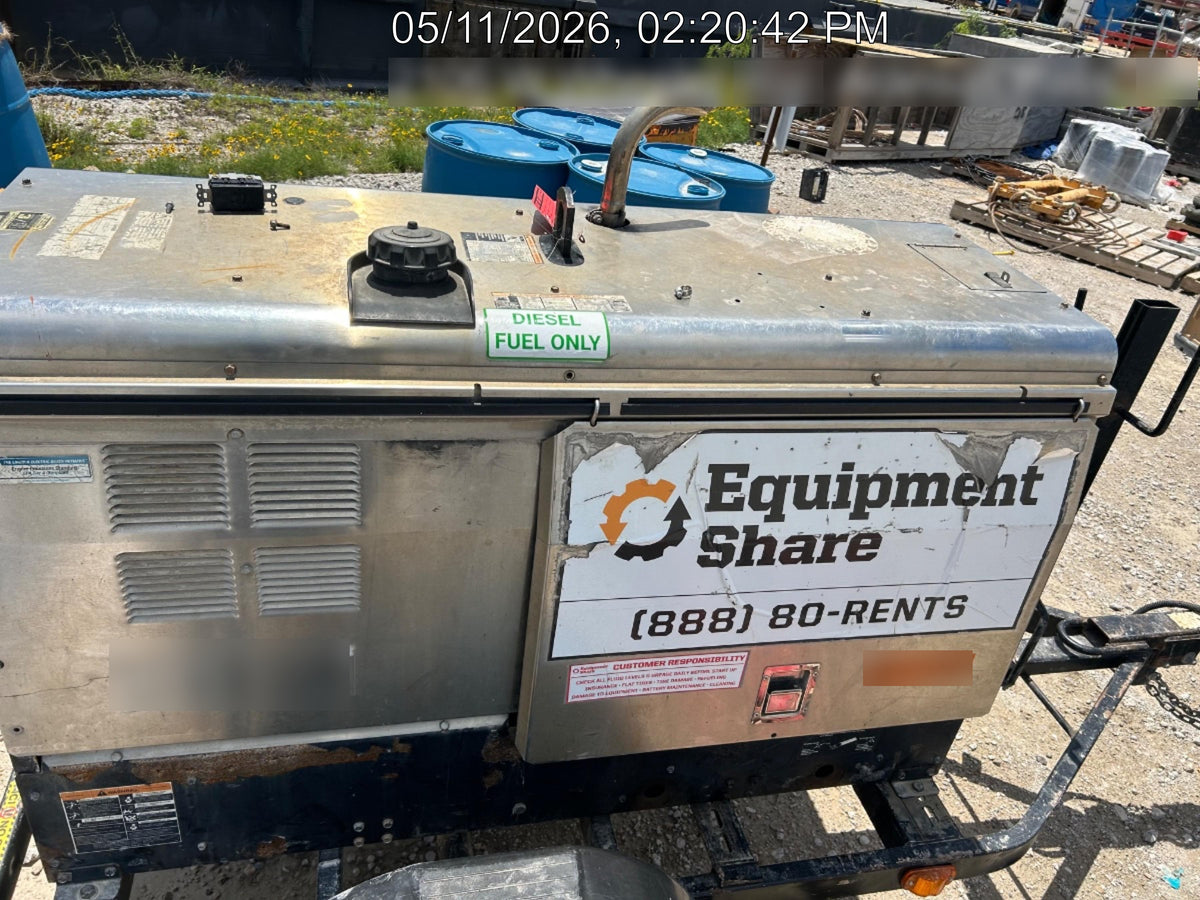 2019 Lincoln Electric Vantage 322 Welder Ready-Pak 3, Two wheel trailer, Fender and Light kit, Cable Rack