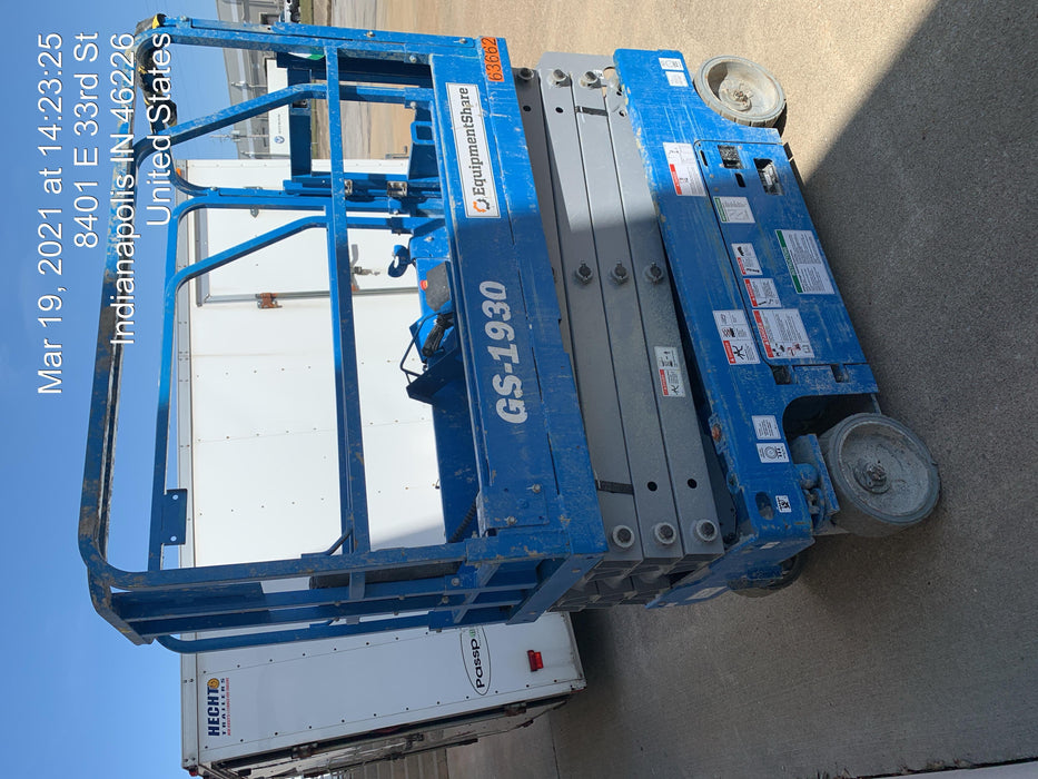 2020 Genie GS-1930 Solid Non Marking Tires, Beacon, Folding rails with half height swing gate