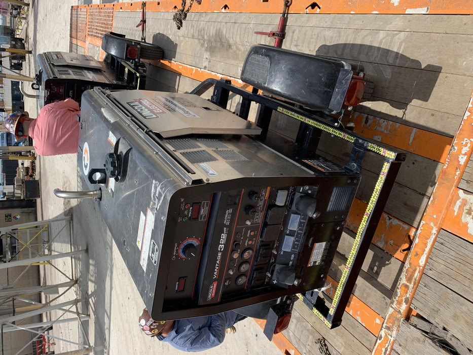 2019 Lincoln Electric Vantage 322 Ready-Pak 3, Two Wheel Trailer, Fender and Light Kit, Cable Rack